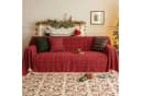 Sunicol Sofabezug Plaid Sofa Überwurfdecke mit Quasten, Schutzhülle für Weihnachten Deko Bild 1