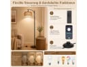 Sunicol LED Stehlampe Doppelter Lampenschirm Schwarz Dimmbar App-Steuerung Bild 3