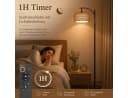 Sunicol LED Stehlampe Doppelter Lampenschirm Schwarz Dimmbar App-Steuerung Bild 4