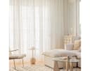 Jibenhome Gardine Sheer Voile Vorhänge mit Pompon für Schlafzimmer Wohnzimmer (2 St) Bild 3