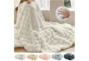 Sunicol Plüsch Kuscheldecke Flauschig Weiß Sofaüberwurf Bild 2