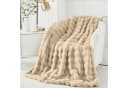 Sunicol Plüsch Kuscheldecke Flauschig Sofaüberwurf Beige Bild 5