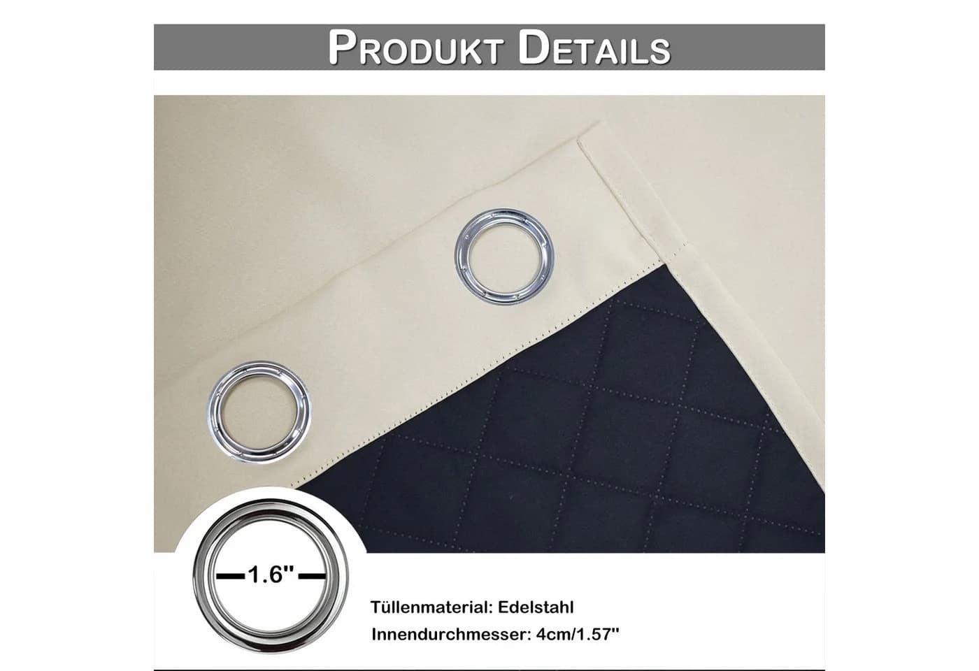 Jibenhome Blickdichte Thermovorhänge 2er Set Kälteschutz - Bild 5