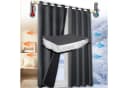 Jibenhome Vorhang Schlafzimmer Blickdicht Thermogardinen Grau 2 St Bild 2