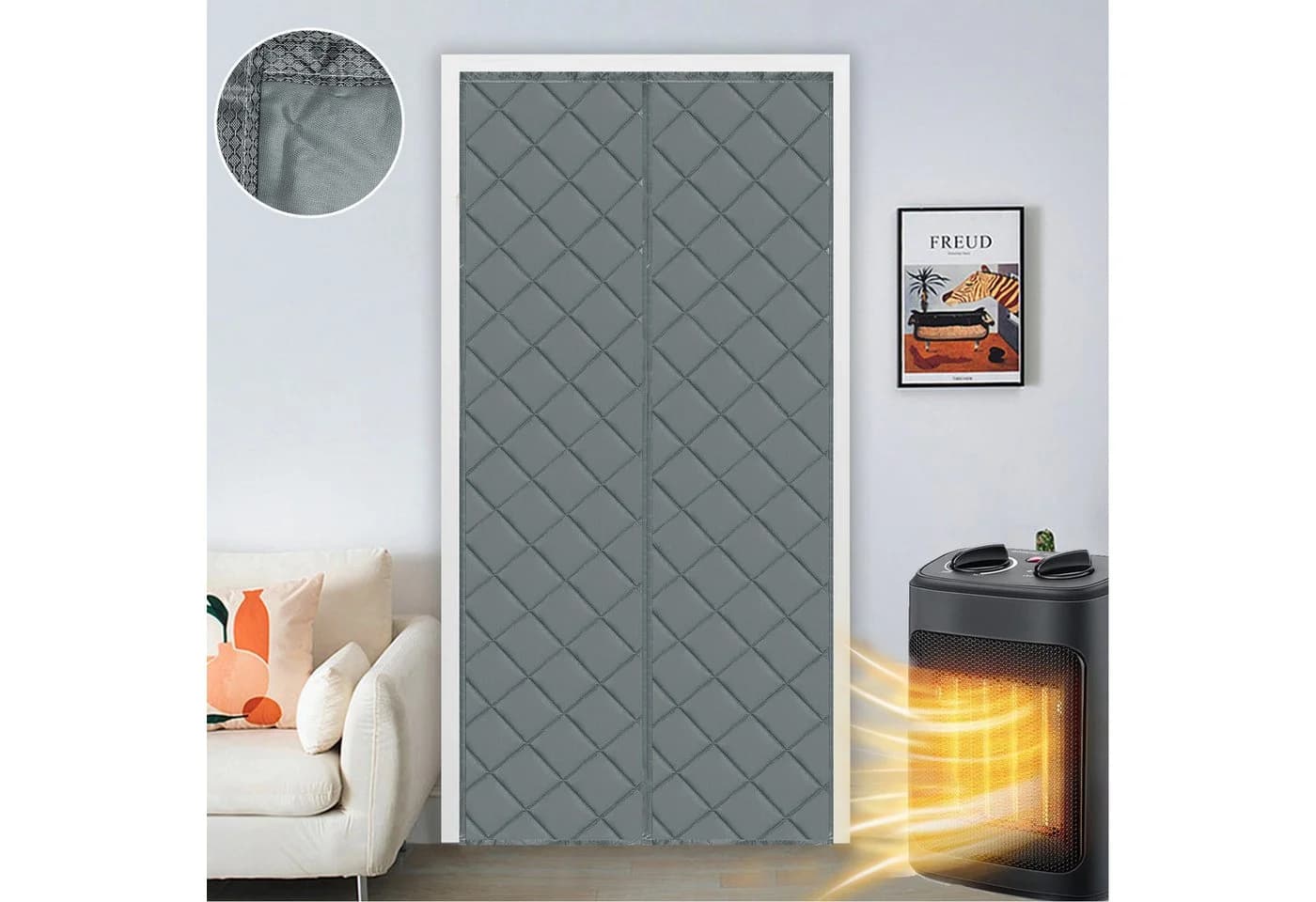 Sunicol Magnetischer Thermo Türvorhang Kälteschutz für Türen und Balkon