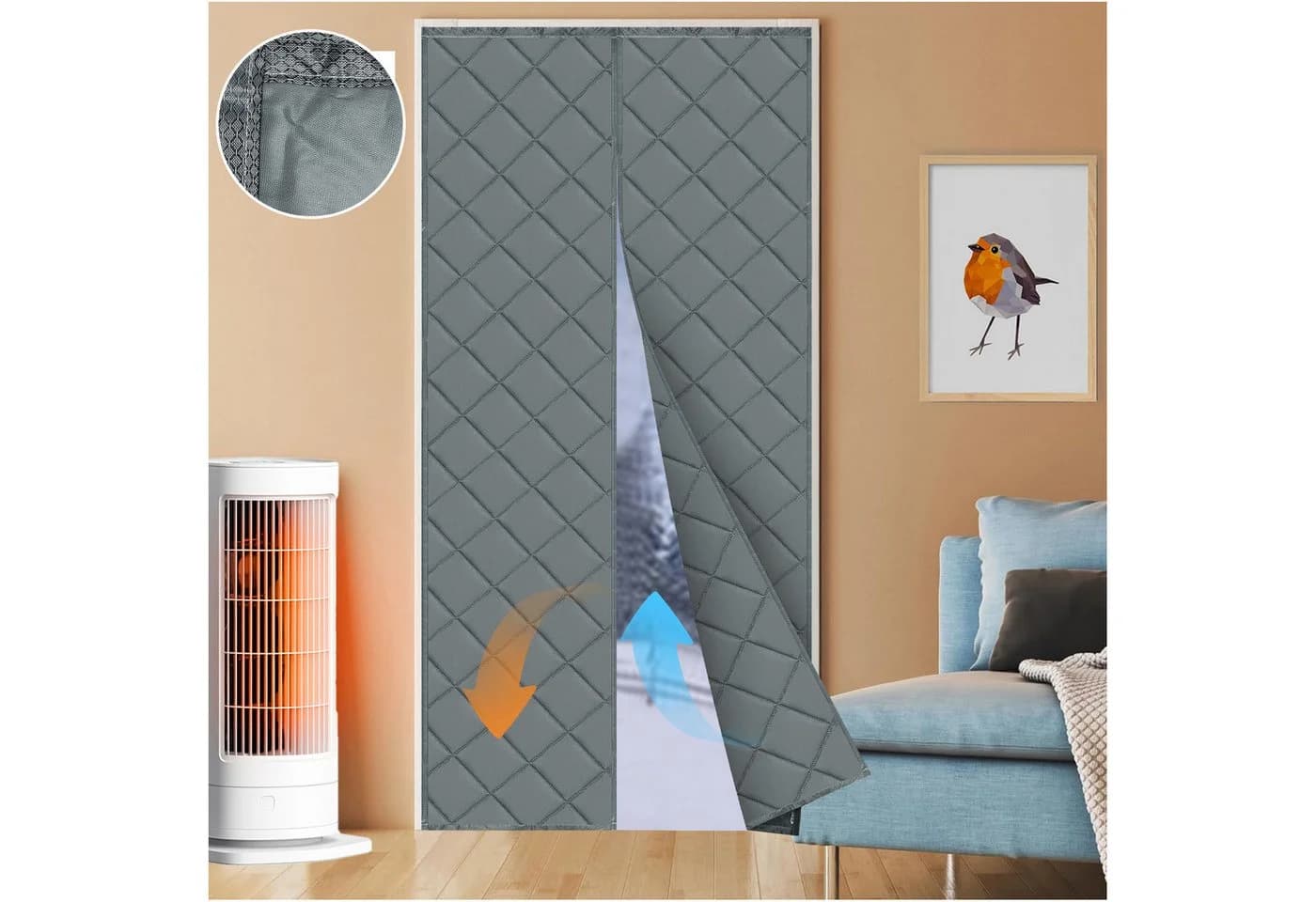 Sunicol Magnetischer Thermo Türvorhang Kälteschutz für Türen und Balkon - Bild 2
