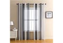 Sunicol Gardine 2er Set Voile Vorhang Zweifarbiger Transparenter Vorhang mit Ösen Bild 2