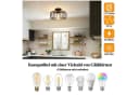 Sunicol Deckenleuchte LED Metall E27 Schwarz Gold Bild 1