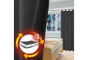 Jibenhome Türvorhang Grau Thermovorhang mit Ösen Bild 1