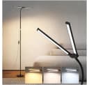 Sunicol LED Stehlampe Dimmbar Doppelkopf Schwarz Touch Steuerung Bild 2