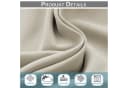 SERBASIC Extra Breite Gardine Beige Blickdicht mit Schiene Bild 3