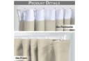 SERBASIC Extra Breite Gardine Beige Blickdicht mit Schiene Bild 4