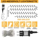 Rosnek LED-Lichterkette 20m/30m/50m/100m 31V DC Timer Speicherfunktion 8 Modi Bild 1