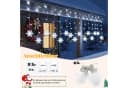 SERBASIC LED Lichtervorhang Schneeflocke Weiß 8 Modi Timer Bild 3