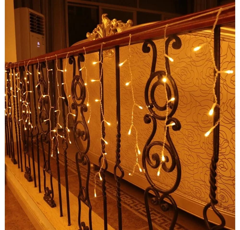 SERBASIC LED Eisregen Lichterkette mit Timer & 8 Modi - Bild 2