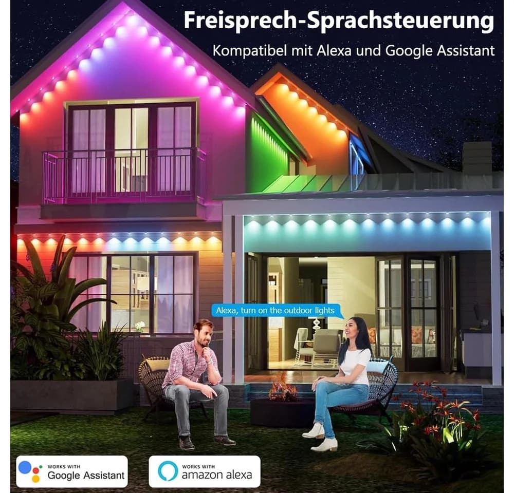 Sunicol LED Stripe Smart RGBIC Wasserdicht Außenbeleuchtung - Bild 3
