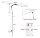 Sunicol LED Schreibtischlampe Doppelkopf klemmbar, Dimmbar, 3000K-6500K, Flexibler Schwanenhals, 24W Bild 4