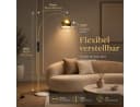 Sunicol Stehlampe Gold ARC Stehleuchte mit verstellbarem Metallschirm und Marmorsockel Bild 4
