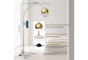 Jibenhome LED Stehlampe Gold ARC mit Marmorsockel und Fernbedienung Bild 1