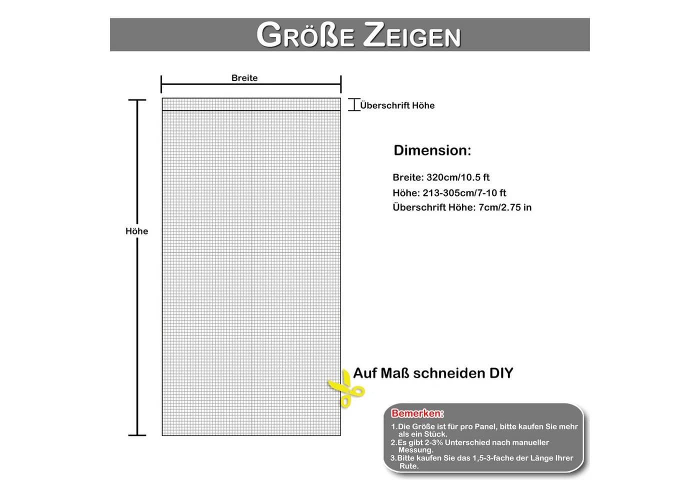 Lapalife Outdoor-Vorhang Transparent Mückenschutz DIY Polyester - Bild 3