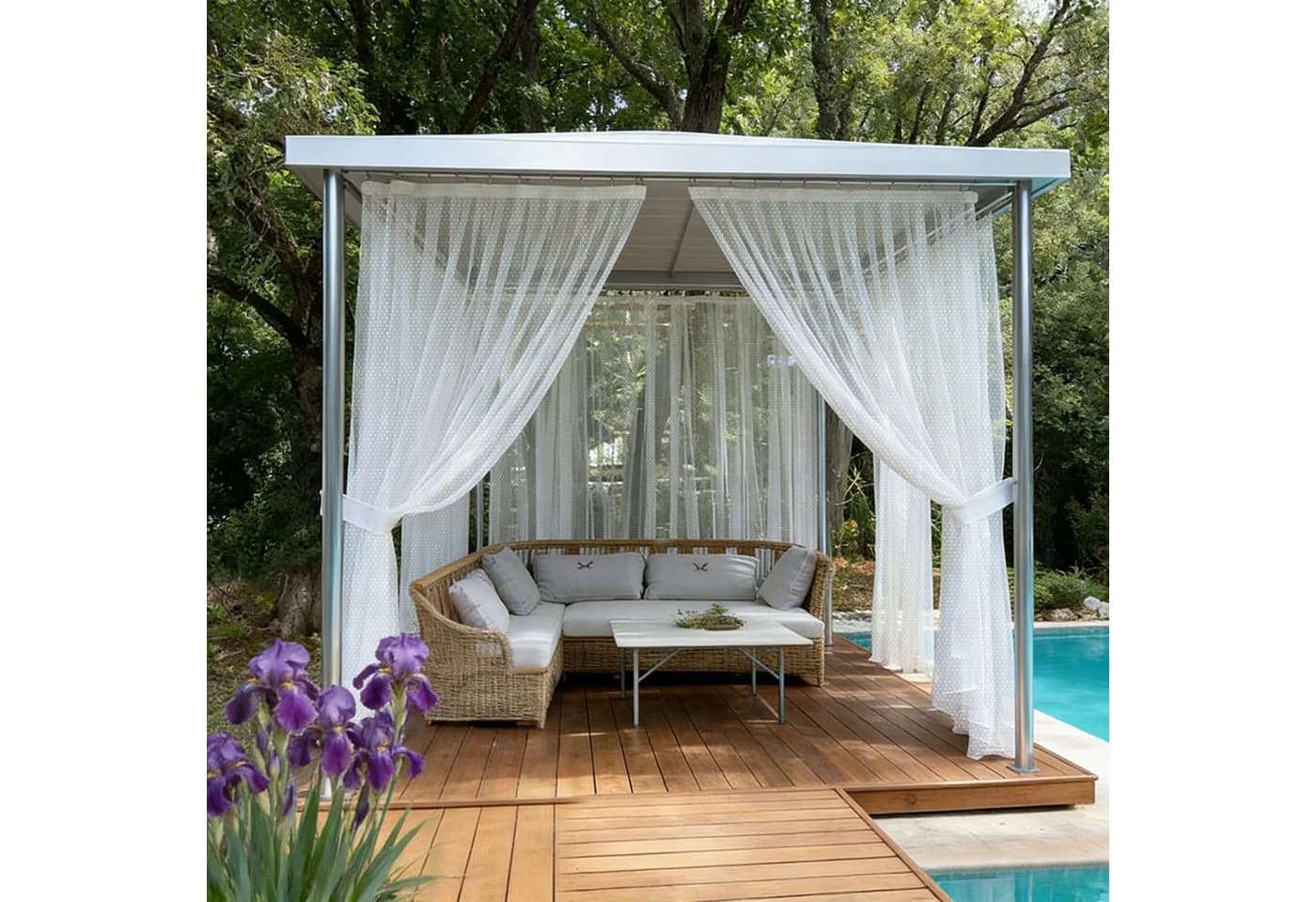 Lapalife Outdoorvorhang Moskitonetz Transparent mit Punkten - Bild 2