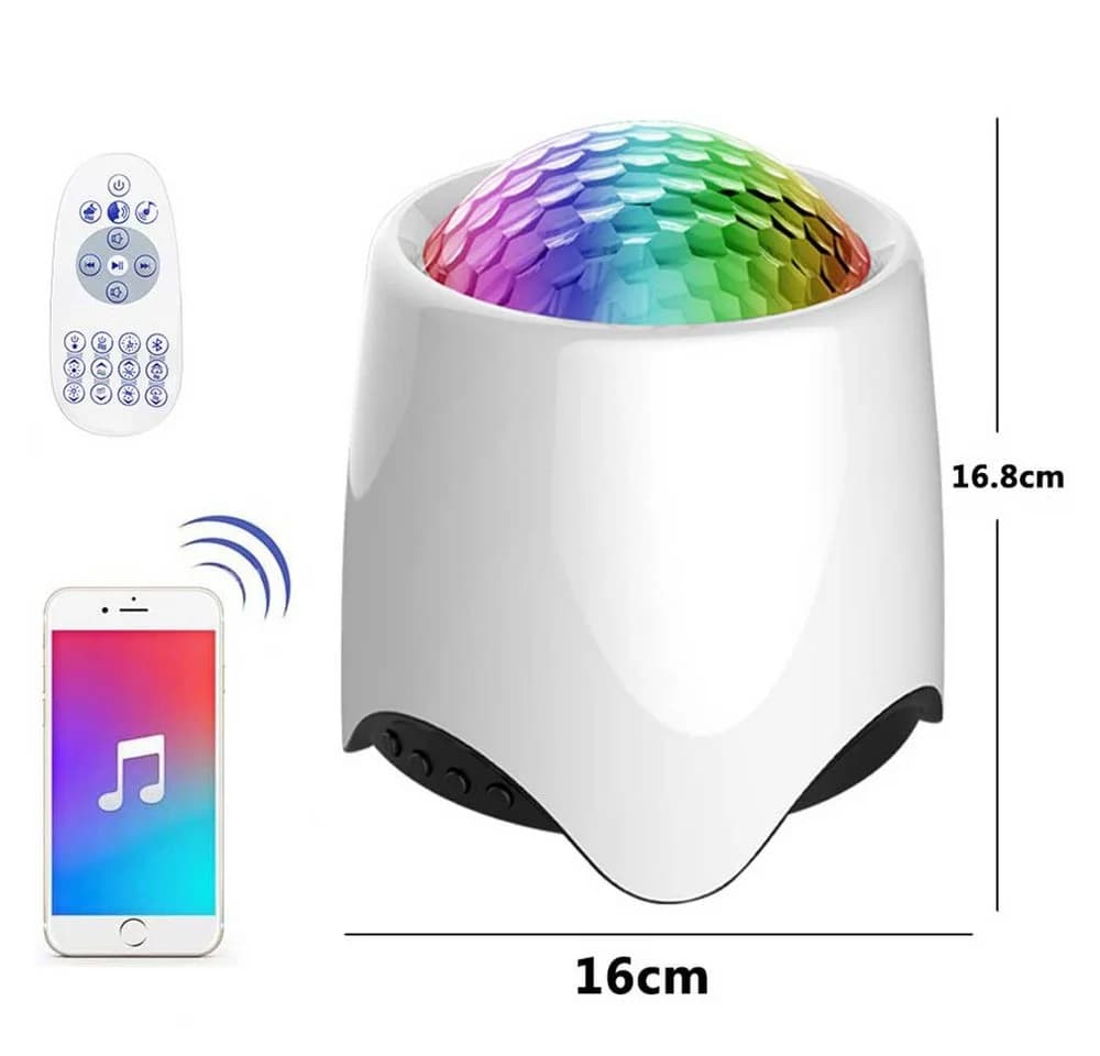 Lapamax LED Projektionslampe Sternenhimmel mit Bluetooth, Fernbedienung & Timer