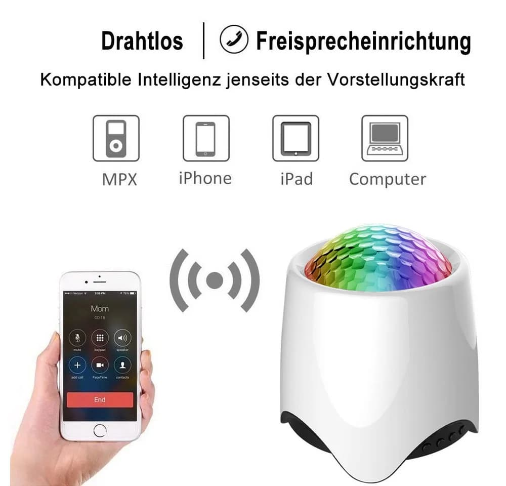 Lapamax LED Projektionslampe Sternenhimmel mit Bluetooth, Fernbedienung & Timer - Bild 3