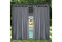 Lapamax Outdoorvorhang Wasserfest Grau UV-Schutz mit Klettband Bild 2