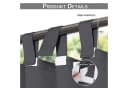 Lapamax Outdoorvorhang Wasserfest Grau UV-Schutz mit Klettband Bild 4