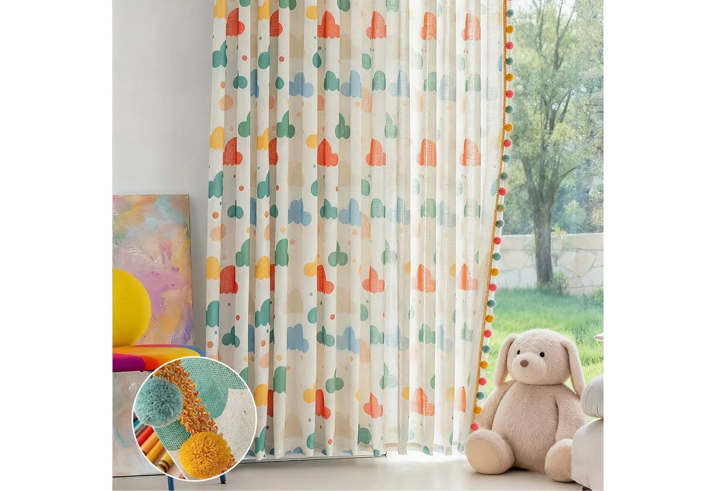 Lapamax Gardine Regenbogen 2er-Set Polyester Kinderzimmer - Bild 4