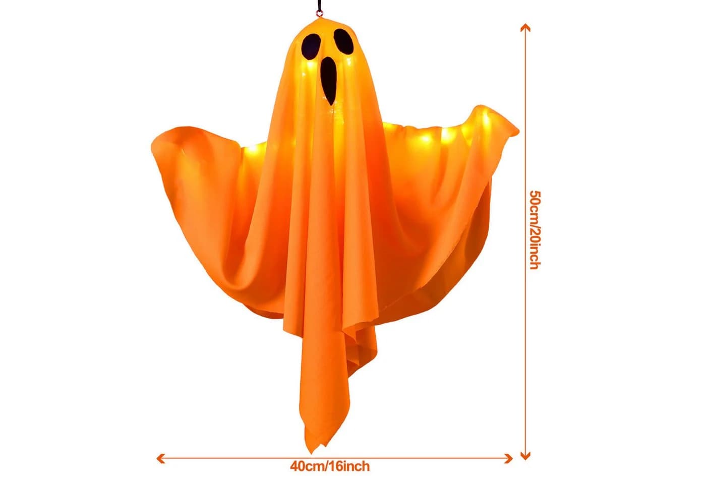 Lapamax LED-Lichterkette Halloween-Gespenst warmweiß 3 Modi