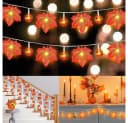 Lapamax LED-Lichterkette Herbst mit Ahornblättern Batterie warmweiß Bild 3