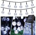 Rosnek LED-Lichterkette Solar Wasserdicht Kristallkugeln Bild 2