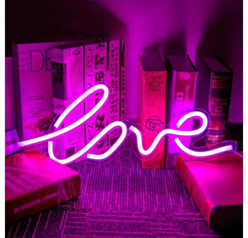 Rosnek LED Neon Lampe Dekolicht USB Acryl Rückwand - Bild 2