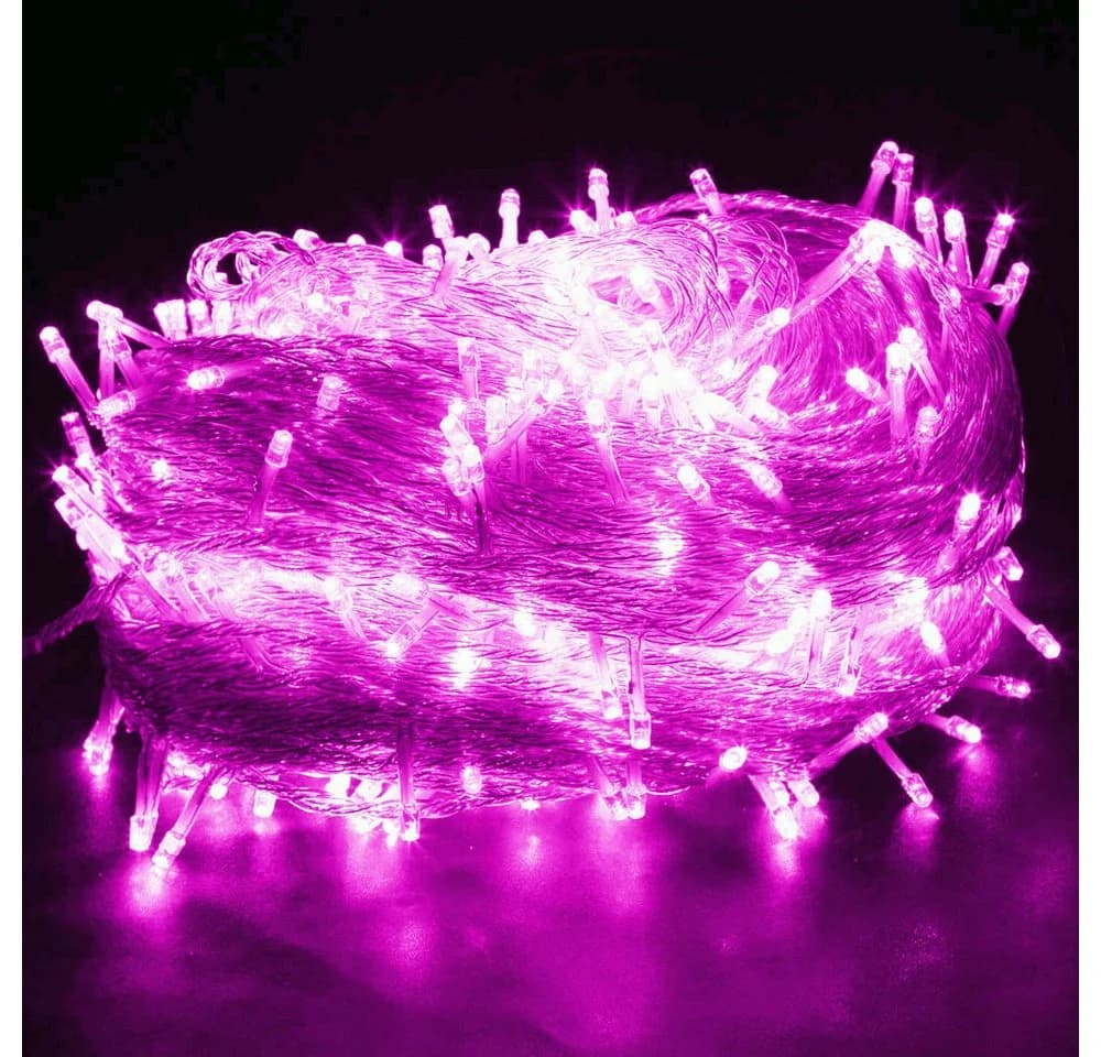 Rosnek LED-Lichterkette 10-100M 8 Modi Blau Rot Grün Rosa Lila - Bild 2