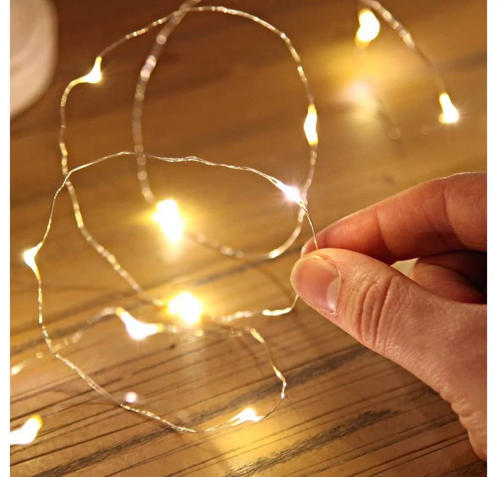 Sunicol LED-Lichterkette Kupferdraht Batteriebetrieben Warmweiß - Bild 4