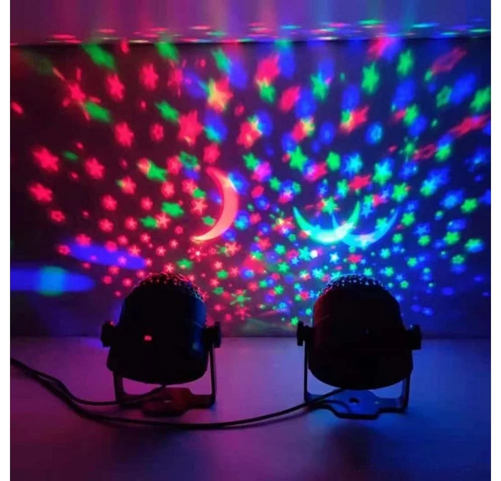 Rosnek LED Discolicht Kristall-/Sternlichter, rotierend, RGB, für Festivals, Bars, Clubs, Partys