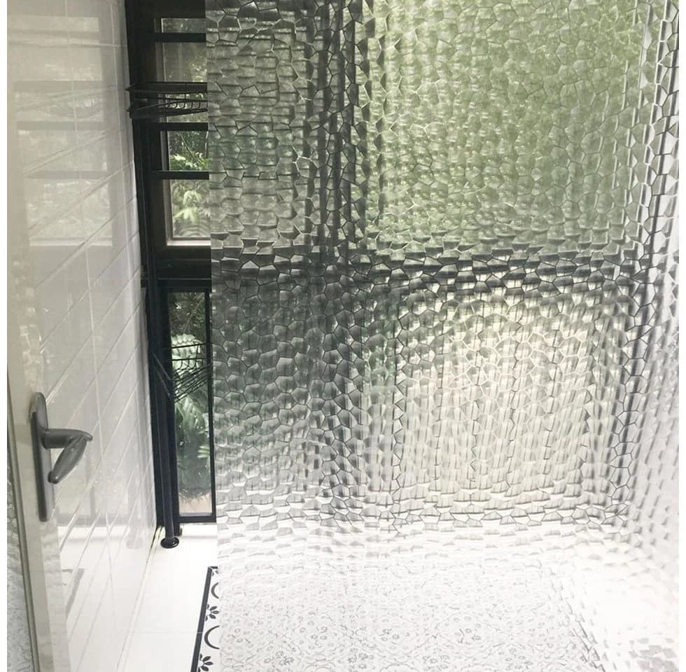Sunicol Duschvorhang 3D Wasserwürfel Transparent EVA mit Haken - Bild 2