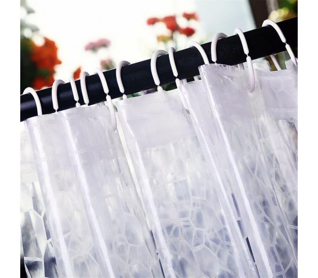 Sunicol Duschvorhang 3D Wasserwürfel Transparent EVA mit Haken - Bild 5
