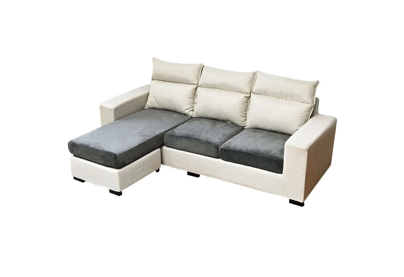 Rosnek Samt-Sofahusse Stretch 1-4 Sitze Grau - Bild 2