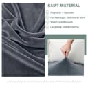 Rosnek Samt-Sofahusse Stretch 1-4 Sitze Grau Bild 3