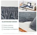 Rosnek Samt-Sofahusse Stretch 1-4 Sitze Grau Bild 4