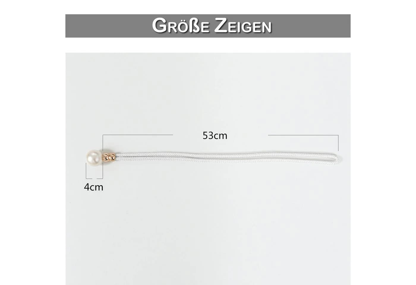 Rosnek Raffhalter 4 cm Perle Weiß 2-tlg. - Bild 4