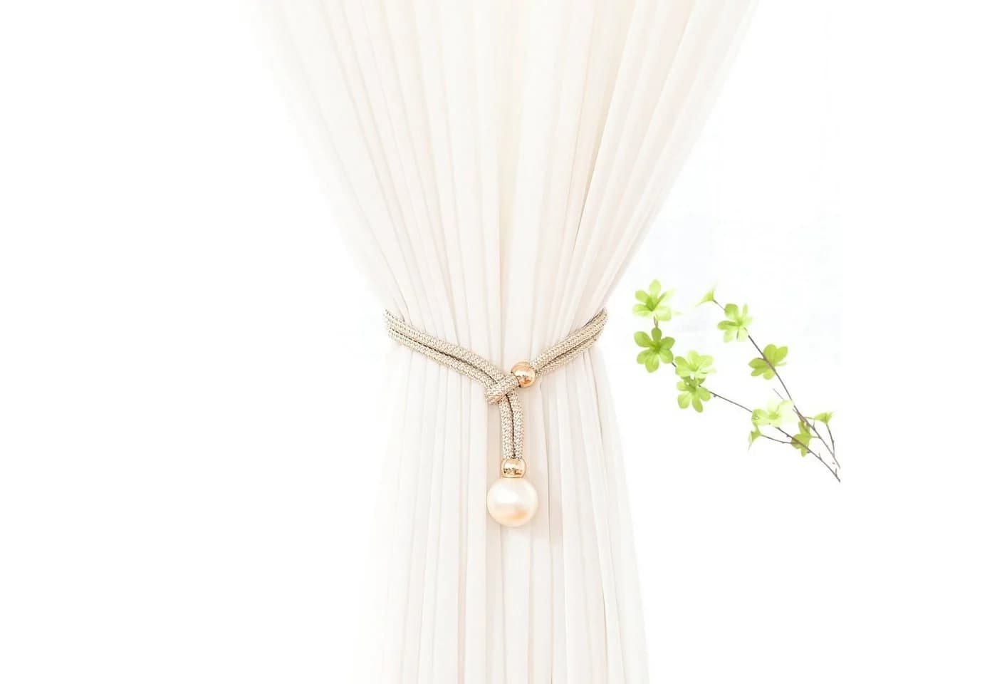 Rosnek Raffhalter 4 cm Perle 2-tlg. Beige