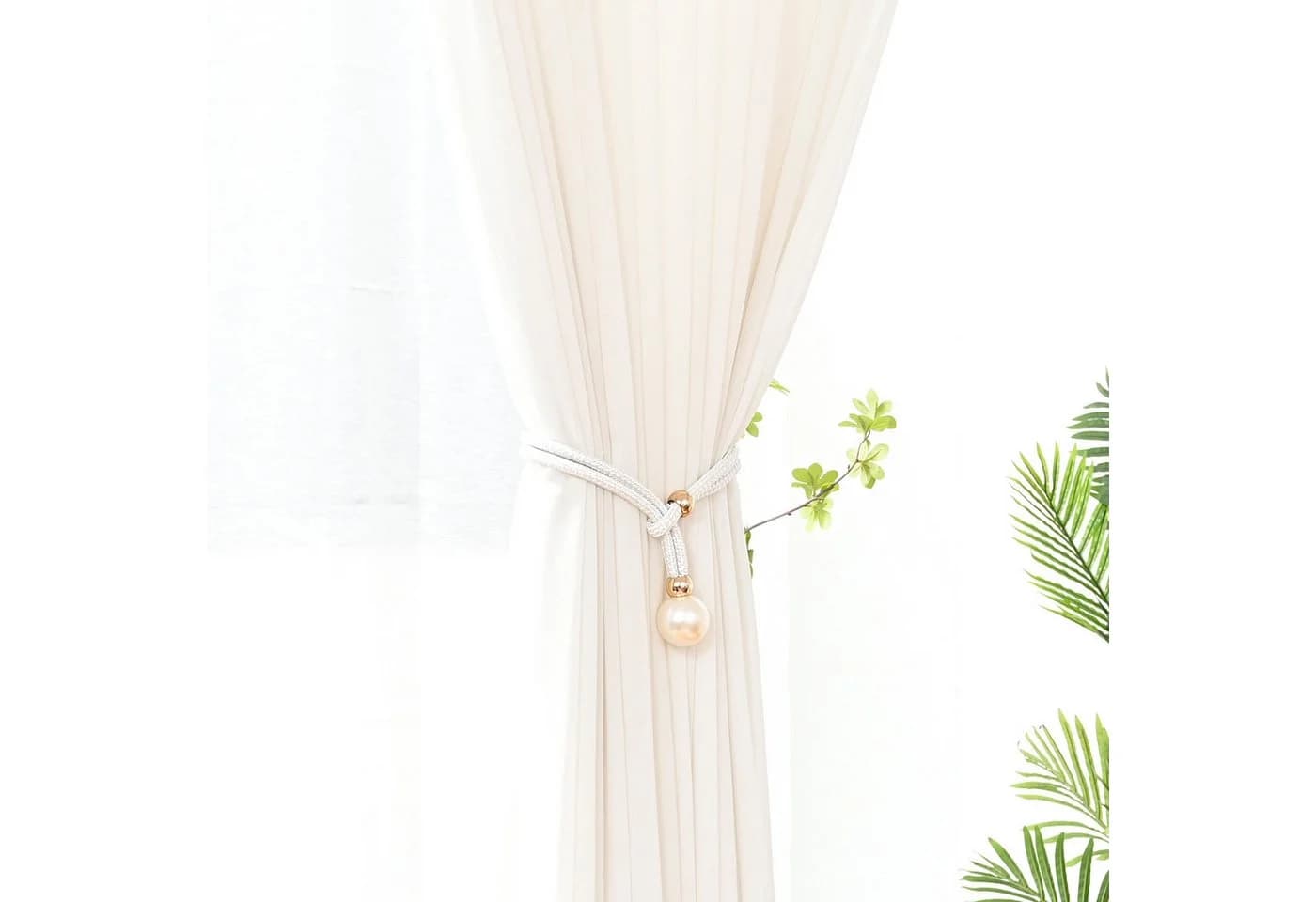 Rosnek Raffhalter 4 cm Perle 2-tlg. Beige - Bild 4