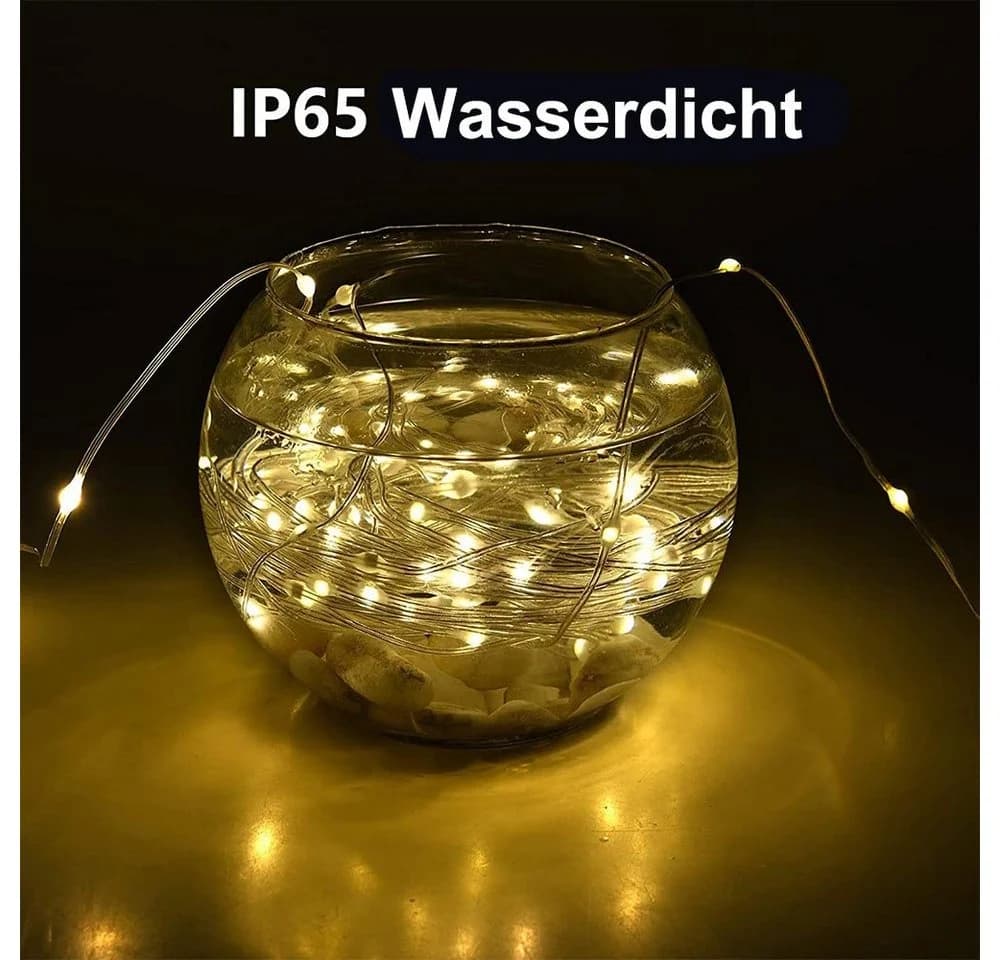 Rosnek LED-Lichterkette Kupferdraht Wasserdicht Batterie - Bild 5
