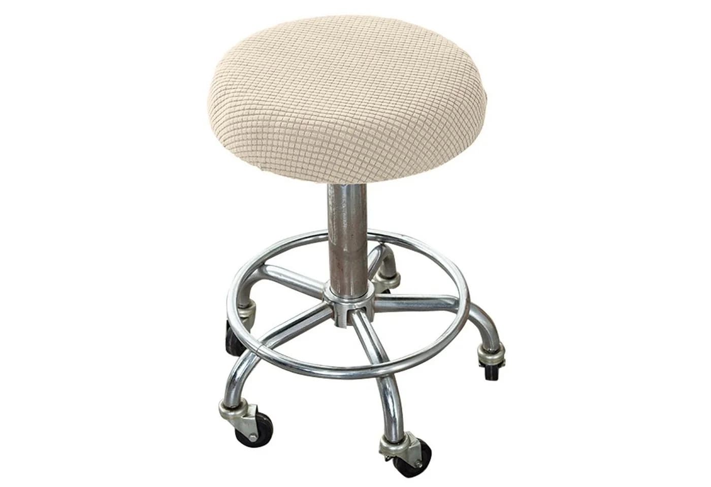 Rosnek Stuhlhusse Barhockerbezug Stretch Beige Polyester