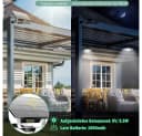 Rosnek Solar-Pendelleuchte 1-4 Köpfe IP65 Schwarz/Weiß Bild 5