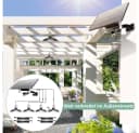 Rosnek Solar-Pendelleuchte 1-4 Köpfe Schwarz IP65 Wasserdicht Bild 1