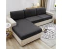 Rosnek Sofahusse 1/2/3 Sitzer Sofa Sitzbezug Grau Stretch Bild 4